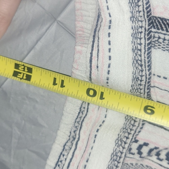 2 Pair Pants Lot Bundle Soft Loungewear White & Verticle Striped Straight Leg S - Picture 13 of 16